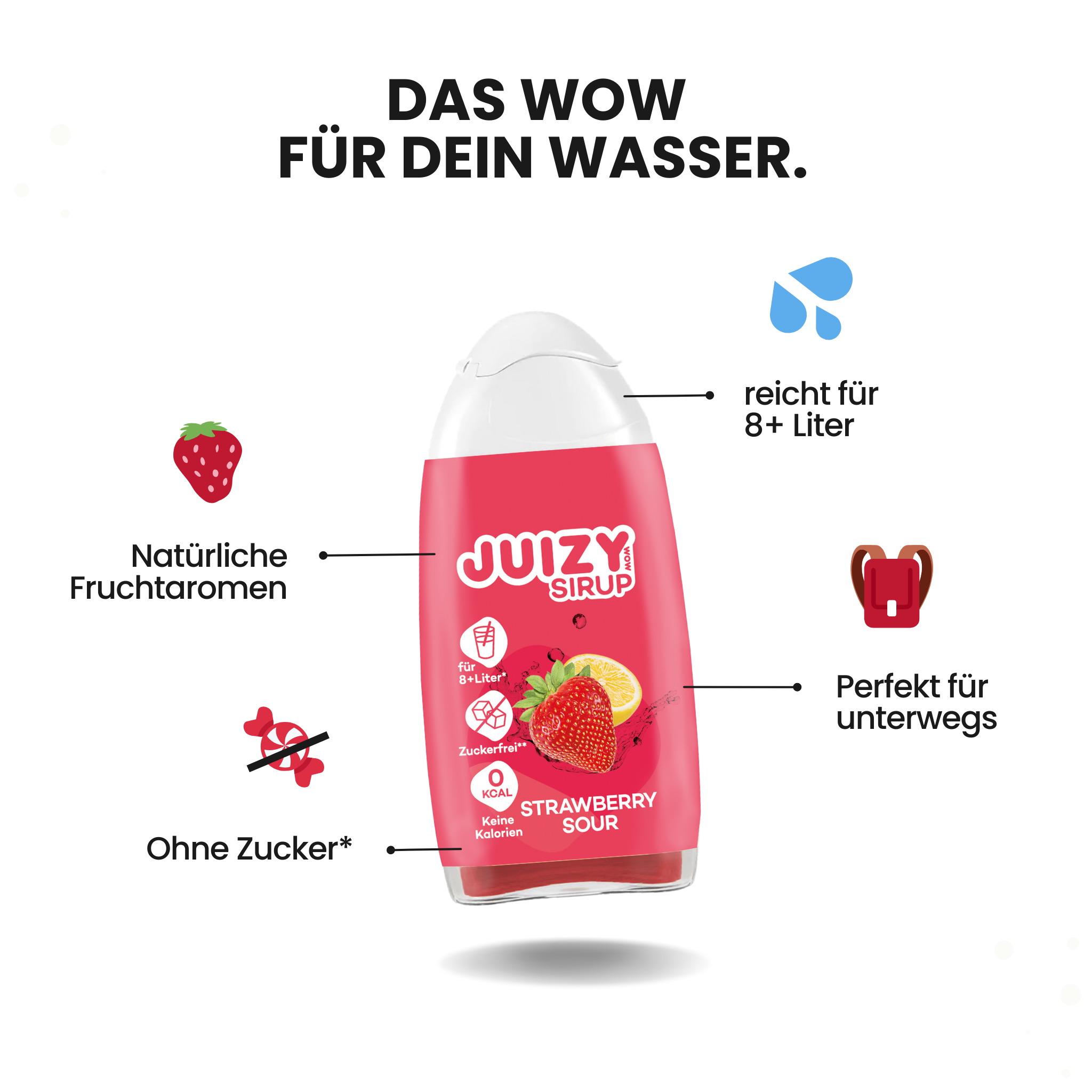 JUIZY WOW Strawberry Sour 3er Bundle