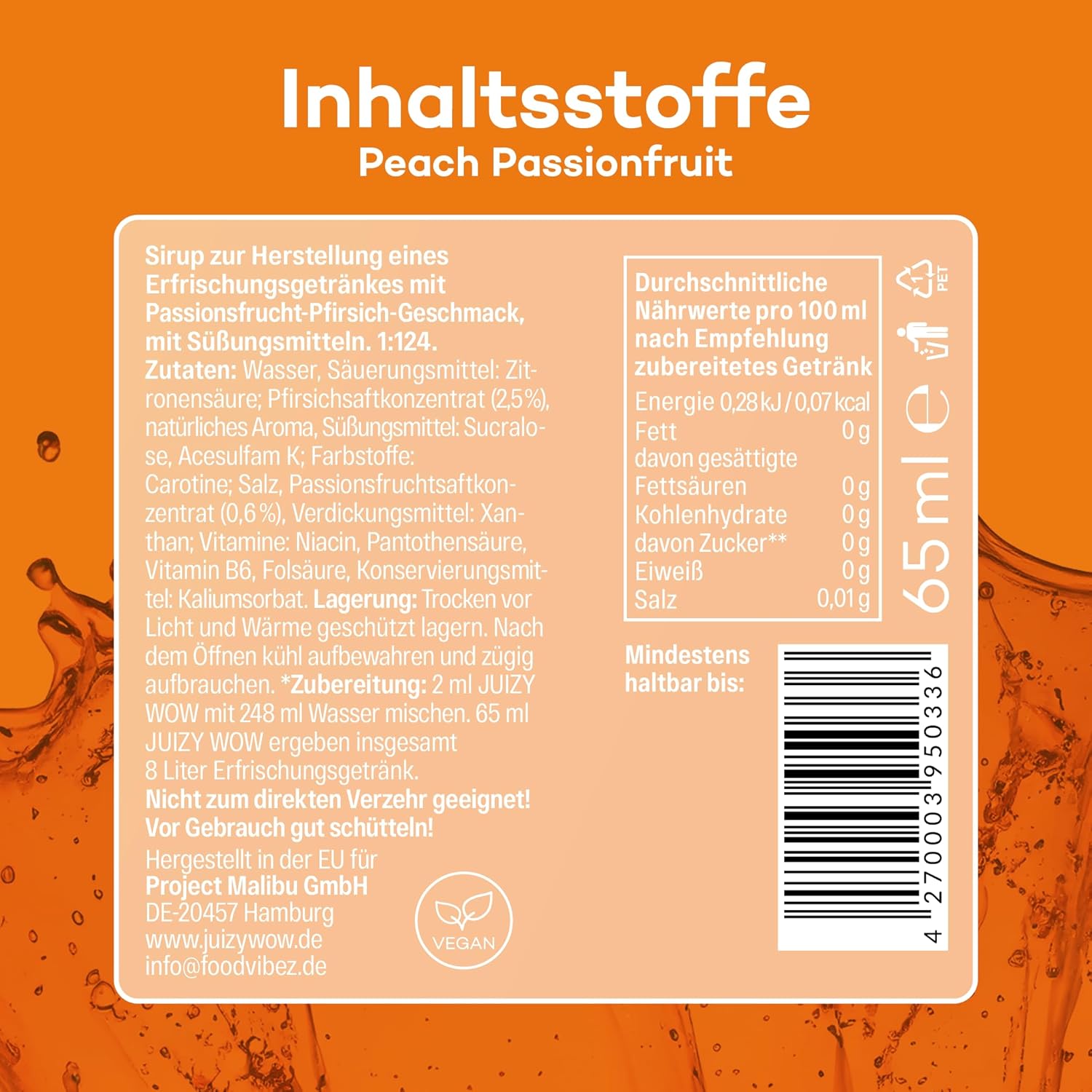 JUIZY WOW Peach Passionfruit 3er Bundle