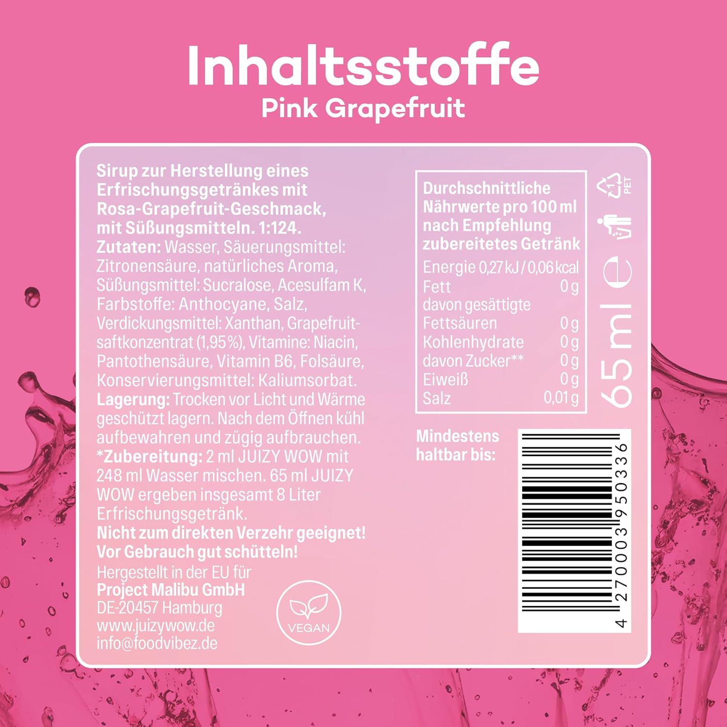 JUIZY WOW Pink Grapefruit 12er Bundle