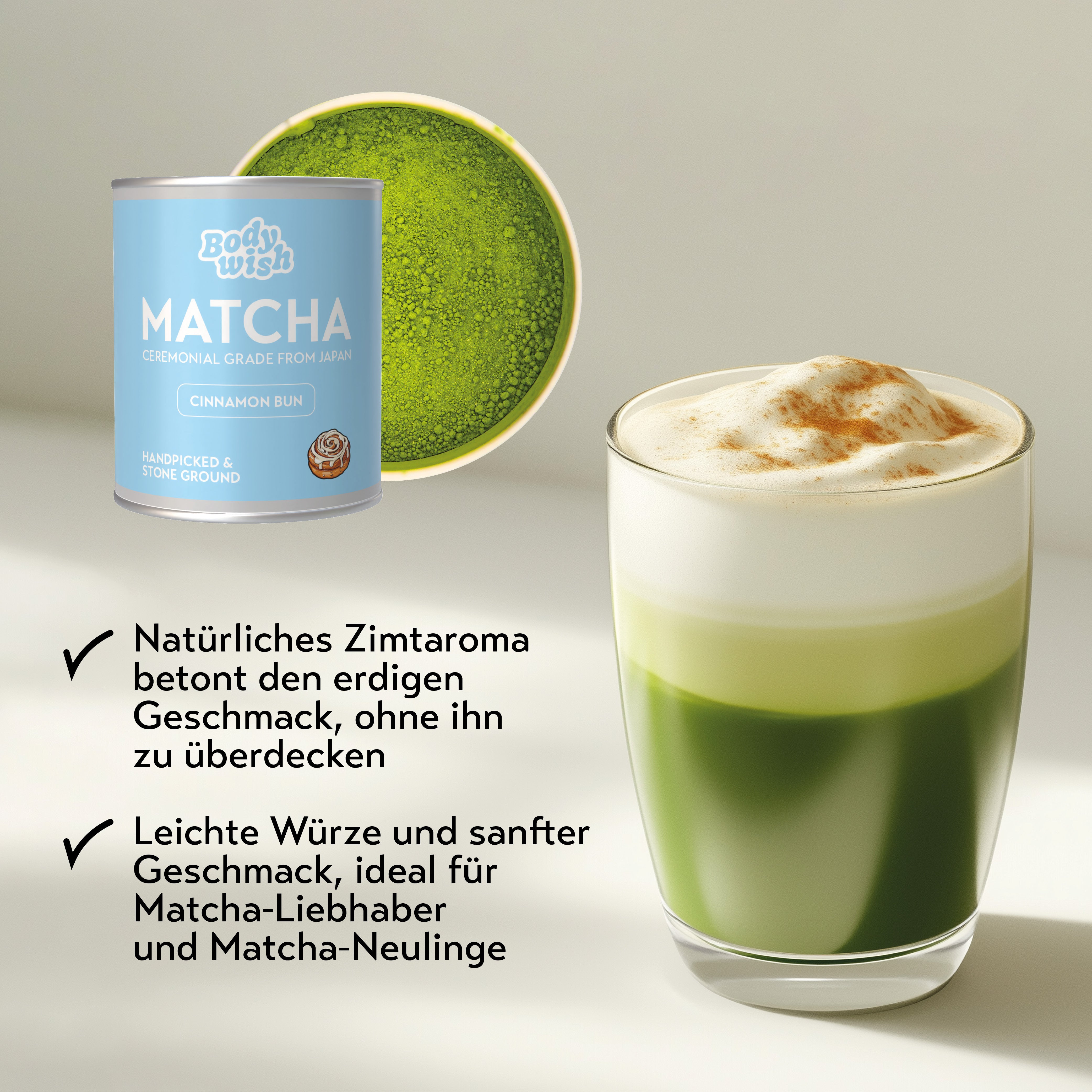 Bodywish Matcha Cinnamon Bun