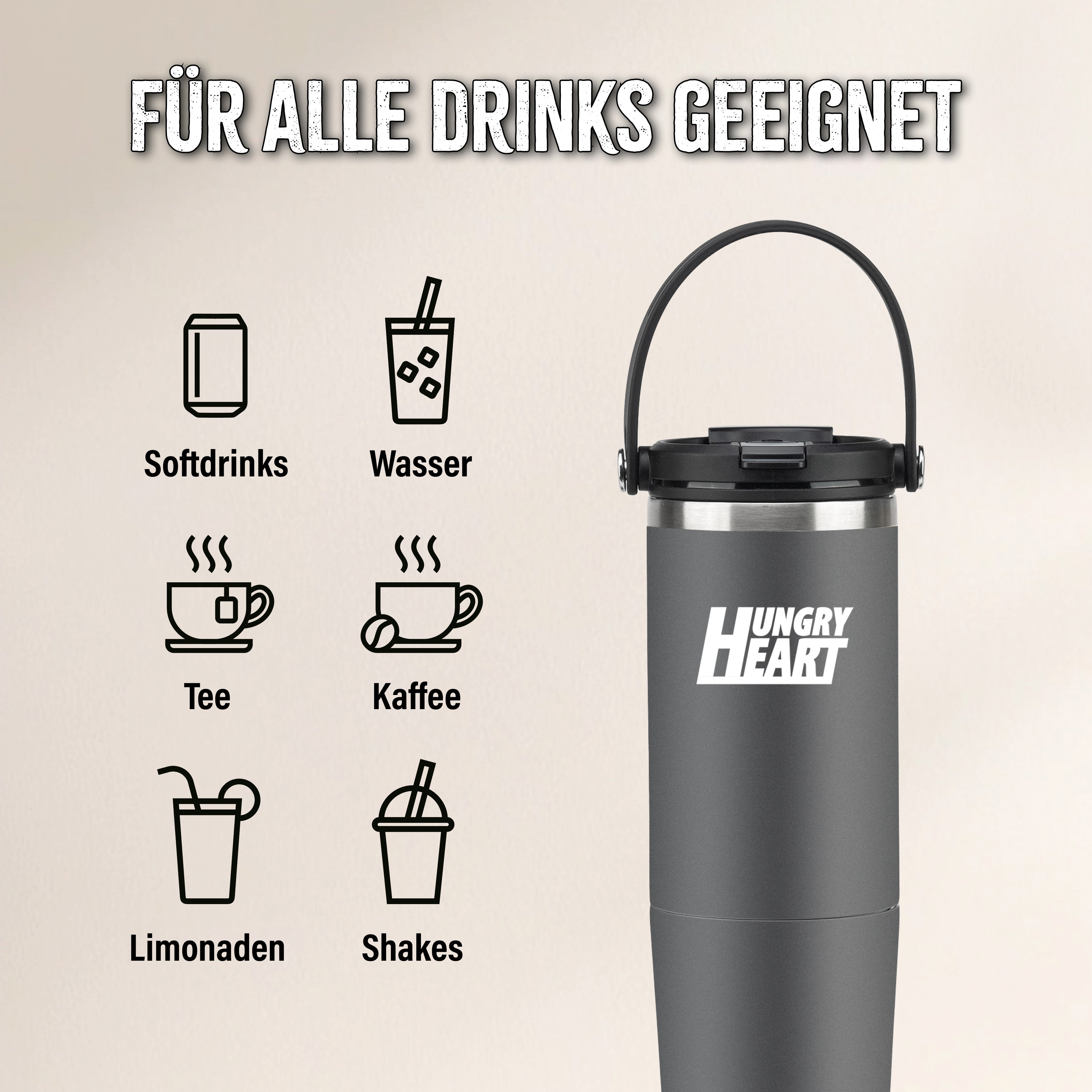 Hungry Heart Thermos flask 1 l